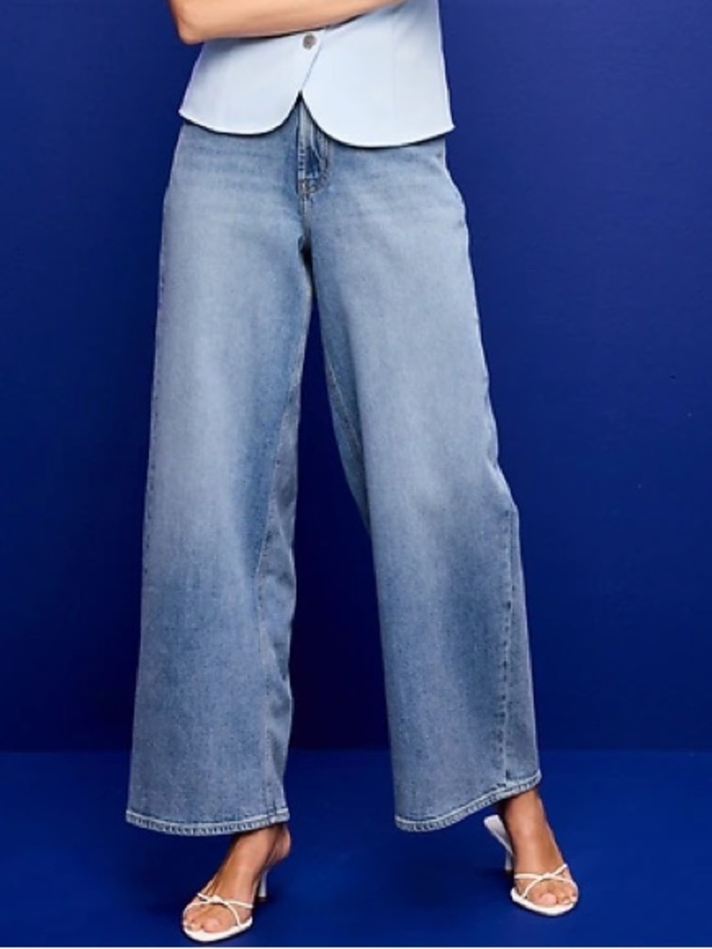 Old Navy High- Waisted Baggy Wide-Leg Stretch Women's Jeans